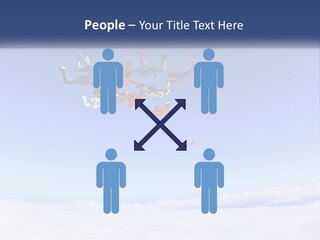 A Group Of People Flying Through The Air On Parachutes PowerPoint Template