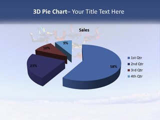 A Group Of People Flying Through The Air On Parachutes PowerPoint Template