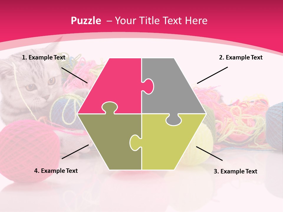 A Cat Laying On Top Of A Pile Of Balls Of Yarn PowerPoint Template