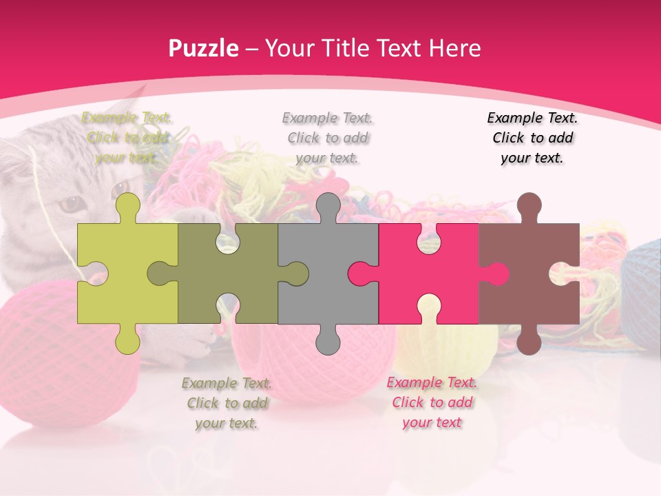 A Cat Laying On Top Of A Pile Of Balls Of Yarn PowerPoint Template