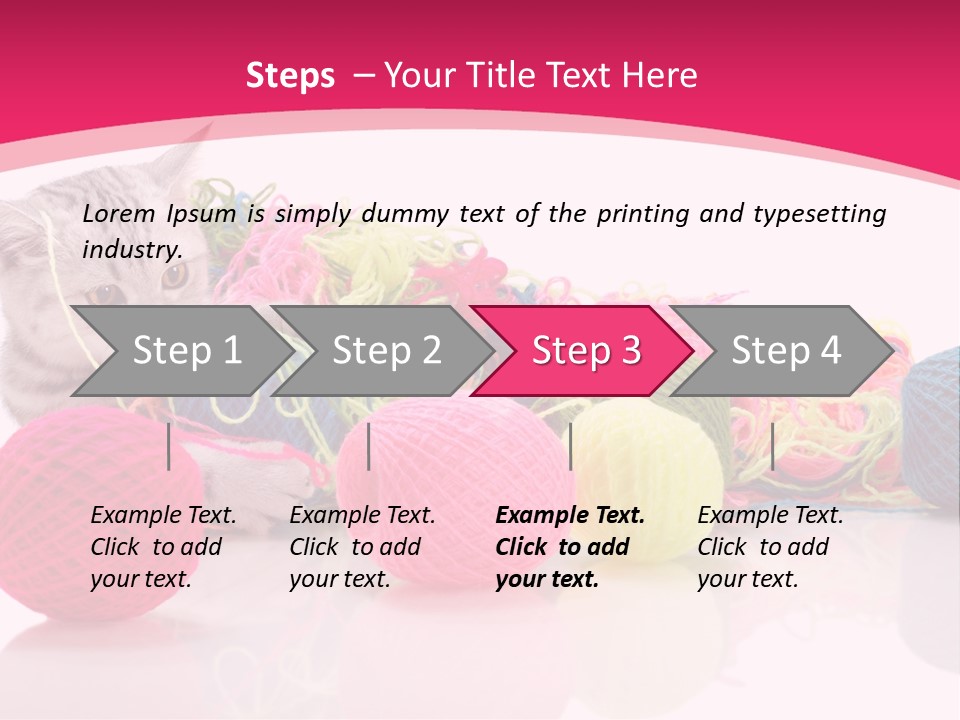 A Cat Laying On Top Of A Pile Of Balls Of Yarn PowerPoint Template