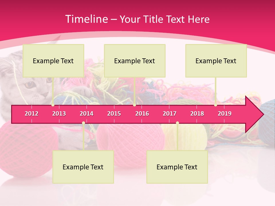 A Cat Laying On Top Of A Pile Of Balls Of Yarn PowerPoint Template