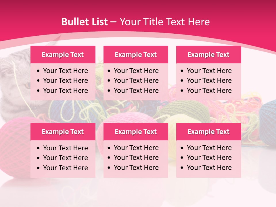 A Cat Laying On Top Of A Pile Of Balls Of Yarn PowerPoint Template