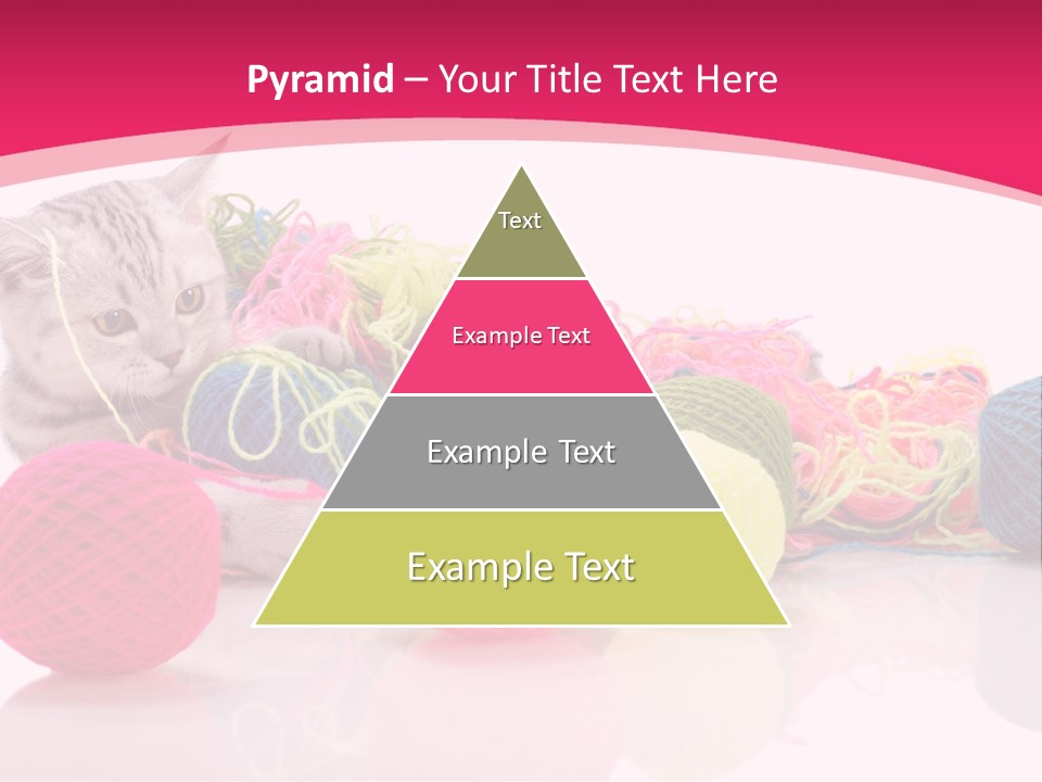 A Cat Laying On Top Of A Pile Of Balls Of Yarn PowerPoint Template