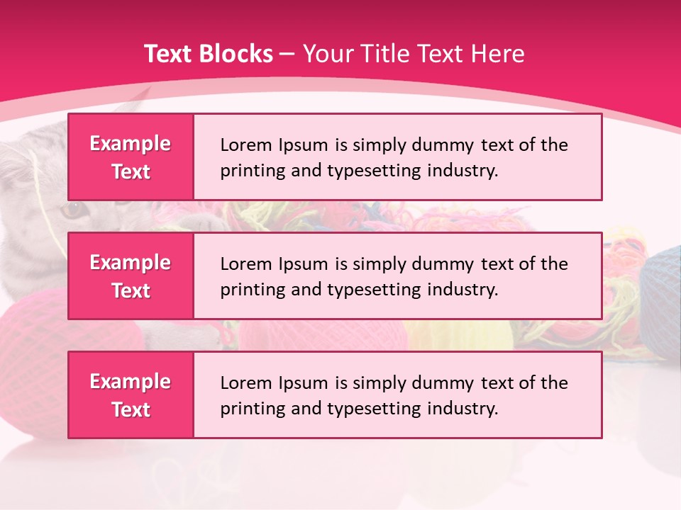 A Cat Laying On Top Of A Pile Of Balls Of Yarn PowerPoint Template