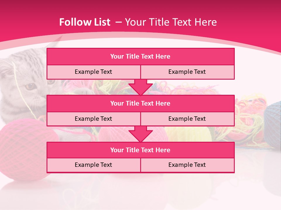 A Cat Laying On Top Of A Pile Of Balls Of Yarn PowerPoint Template