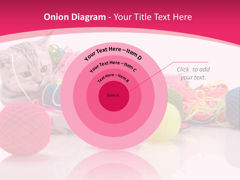 A Cat Laying On Top Of A Pile Of Balls Of Yarn PowerPoint Template