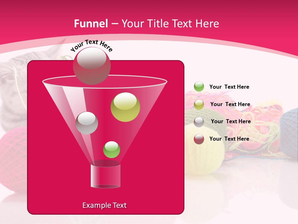 A Cat Laying On Top Of A Pile Of Balls Of Yarn PowerPoint Template