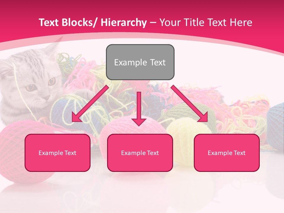 A Cat Laying On Top Of A Pile Of Balls Of Yarn PowerPoint Template