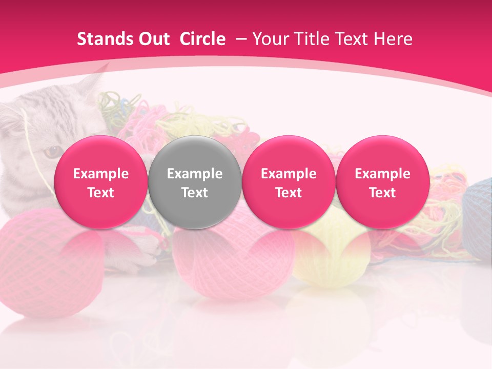 A Cat Laying On Top Of A Pile Of Balls Of Yarn PowerPoint Template