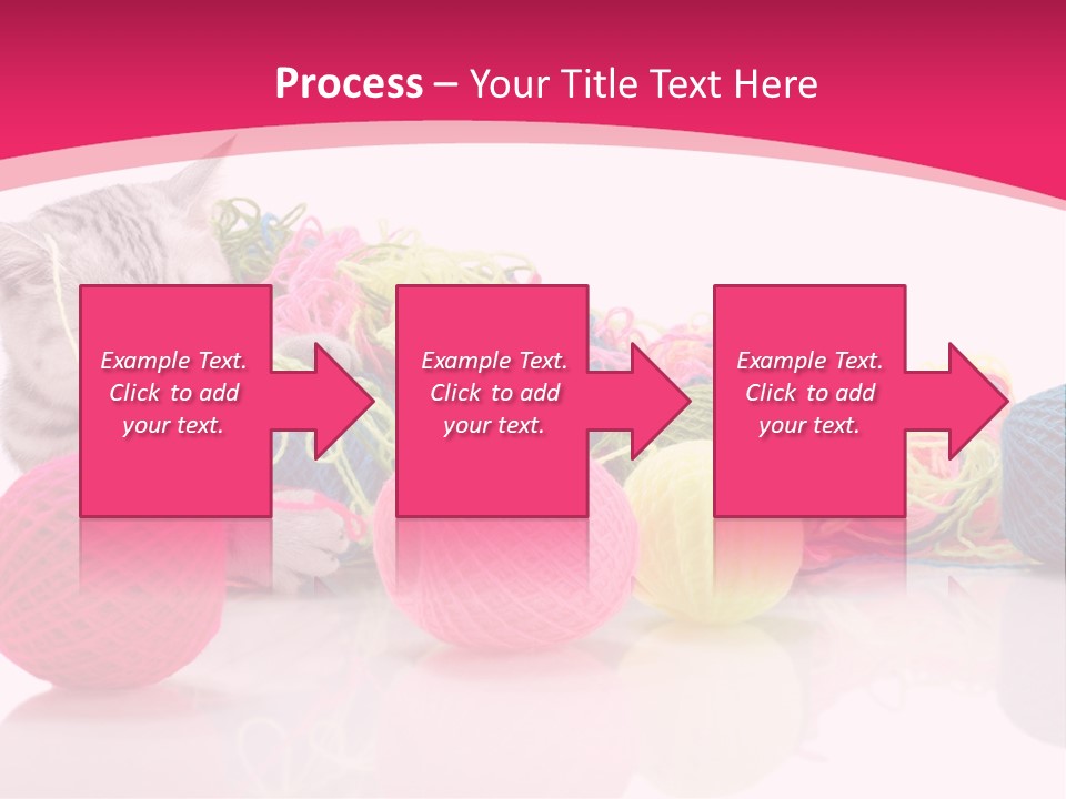 A Cat Laying On Top Of A Pile Of Balls Of Yarn PowerPoint Template