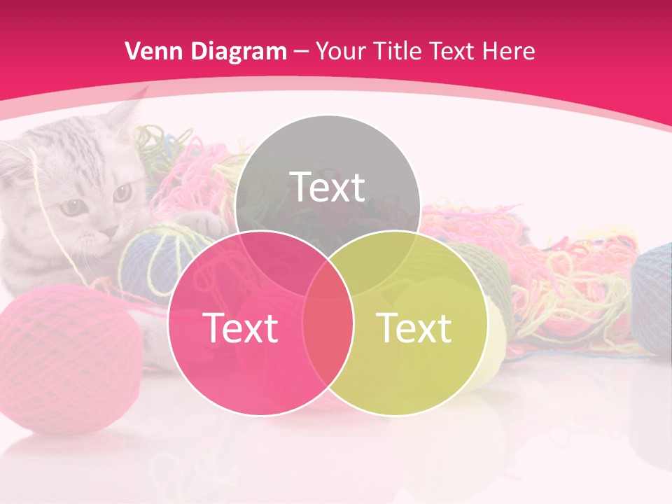 A Cat Laying On Top Of A Pile Of Balls Of Yarn PowerPoint Template