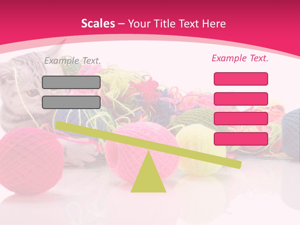 A Cat Laying On Top Of A Pile Of Balls Of Yarn PowerPoint Template