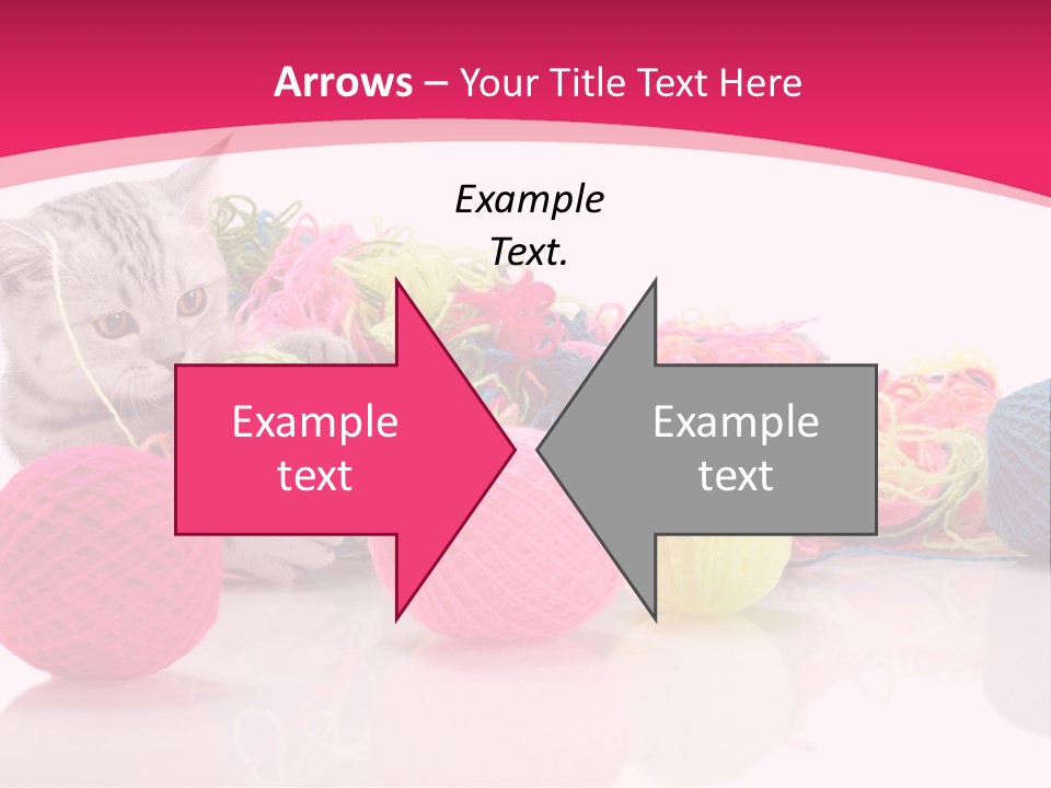 A Cat Laying On Top Of A Pile Of Balls Of Yarn PowerPoint Template