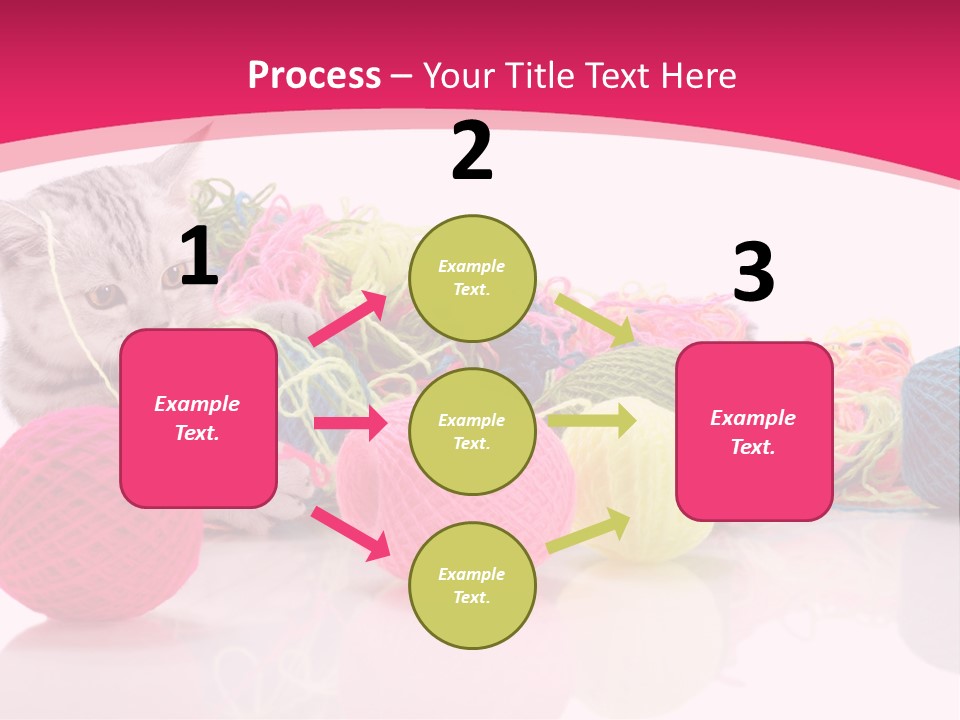 A Cat Laying On Top Of A Pile Of Balls Of Yarn PowerPoint Template