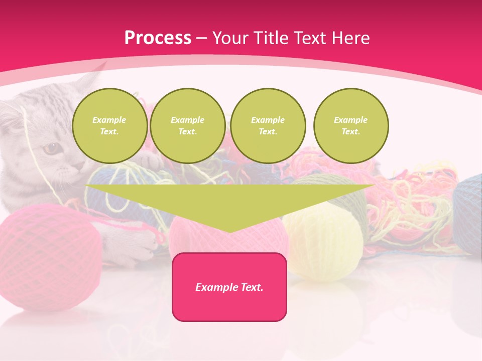 A Cat Laying On Top Of A Pile Of Balls Of Yarn PowerPoint Template