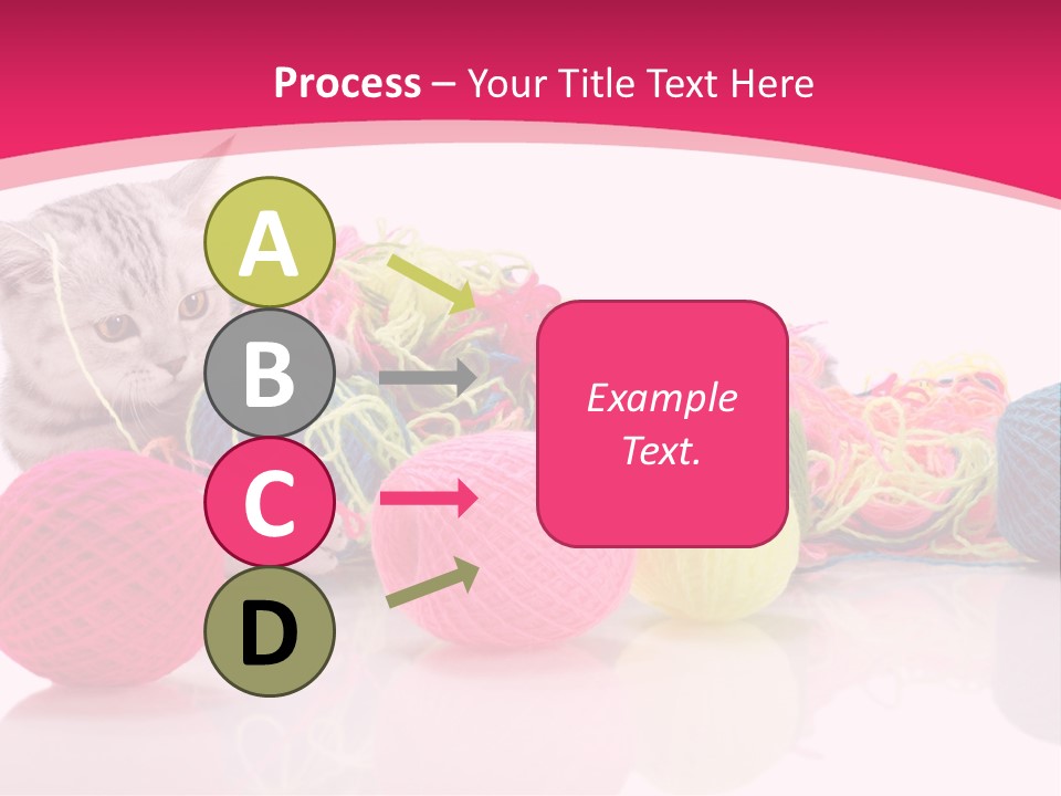 A Cat Laying On Top Of A Pile Of Balls Of Yarn PowerPoint Template