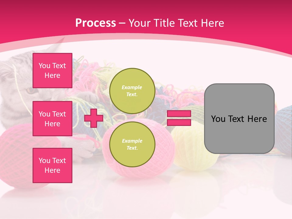 A Cat Laying On Top Of A Pile Of Balls Of Yarn PowerPoint Template