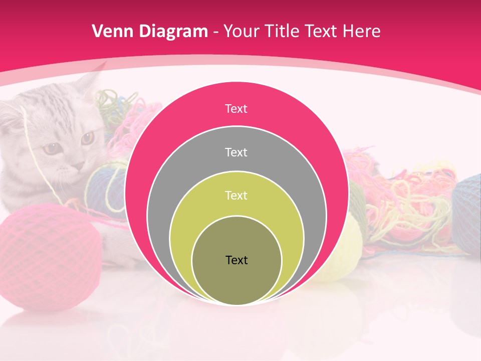 A Cat Laying On Top Of A Pile Of Balls Of Yarn PowerPoint Template