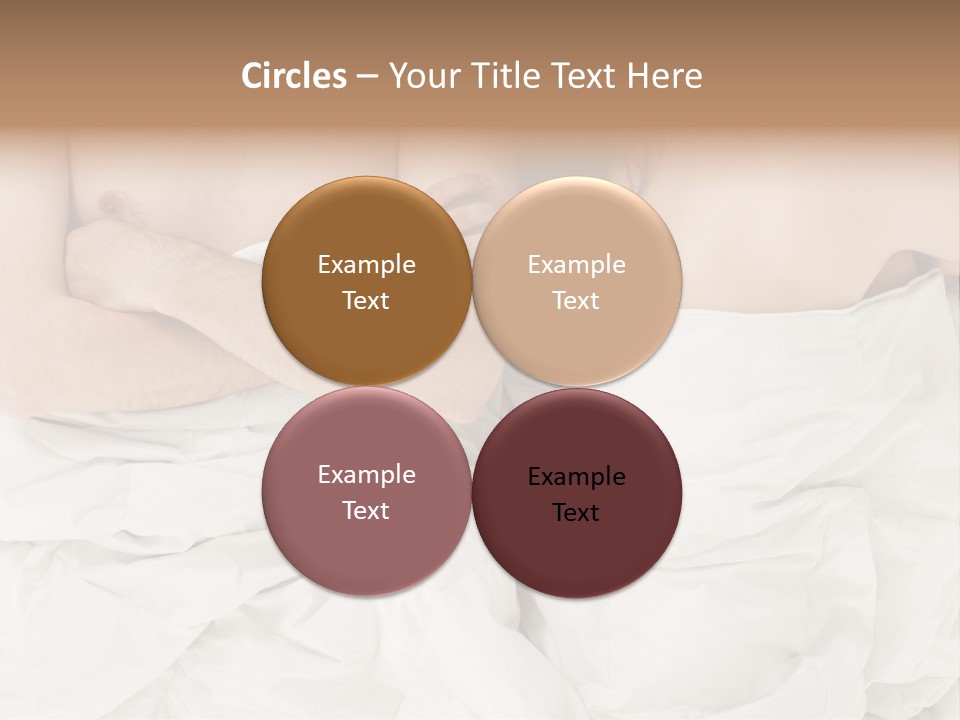 A Man And Woman Laying In Bed With Their Arms Crossed PowerPoint Template