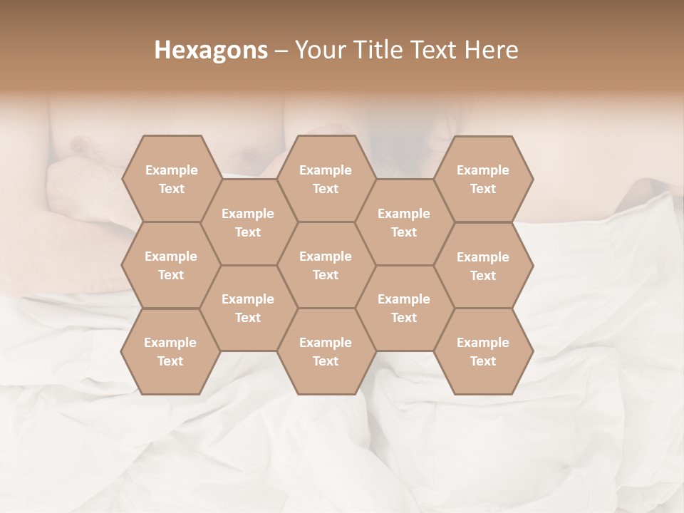 A Man And Woman Laying In Bed With Their Arms Crossed PowerPoint Template