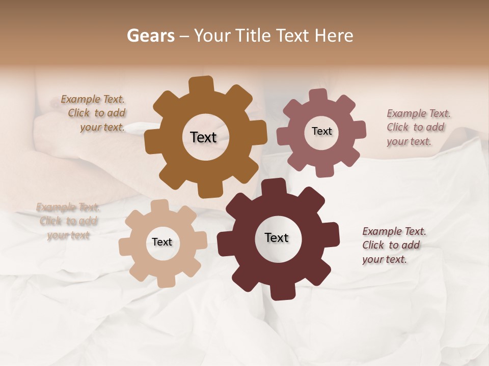 A Man And Woman Laying In Bed With Their Arms Crossed PowerPoint Template