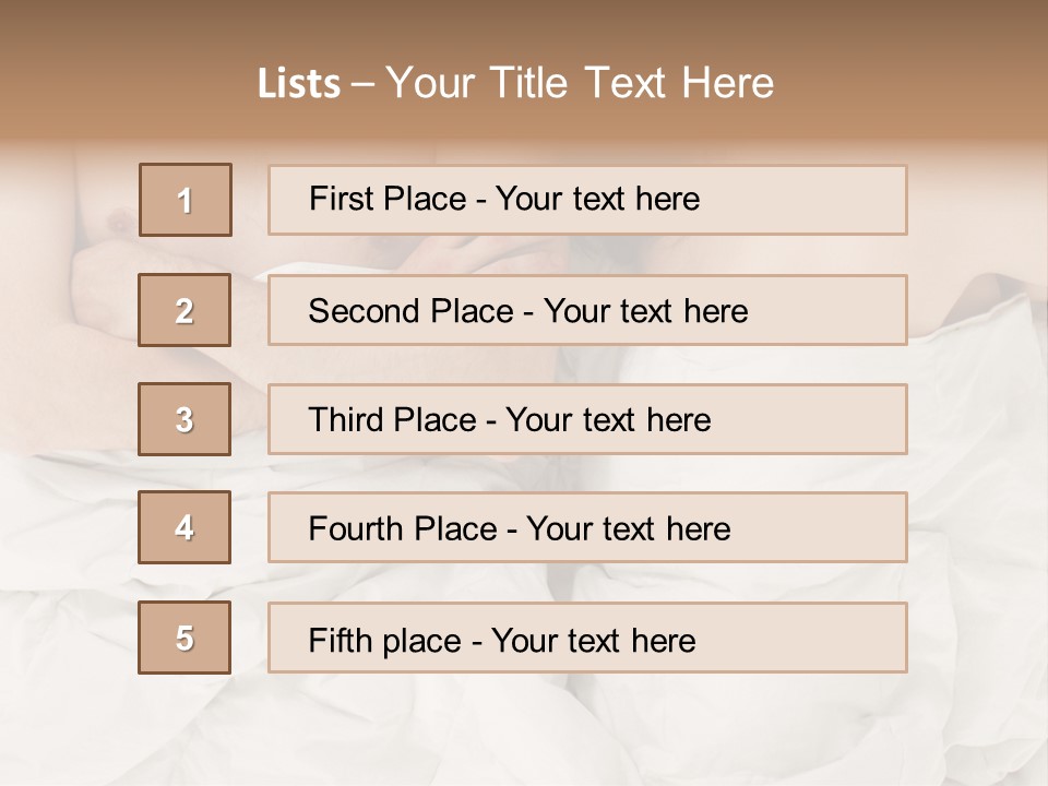 A Man And Woman Laying In Bed With Their Arms Crossed PowerPoint Template