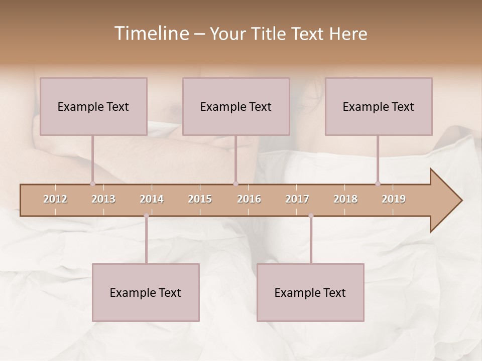 A Man And Woman Laying In Bed With Their Arms Crossed PowerPoint Template