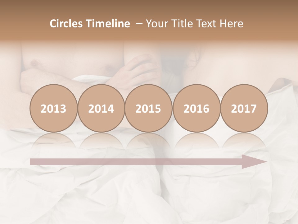 A Man And Woman Laying In Bed With Their Arms Crossed PowerPoint Template