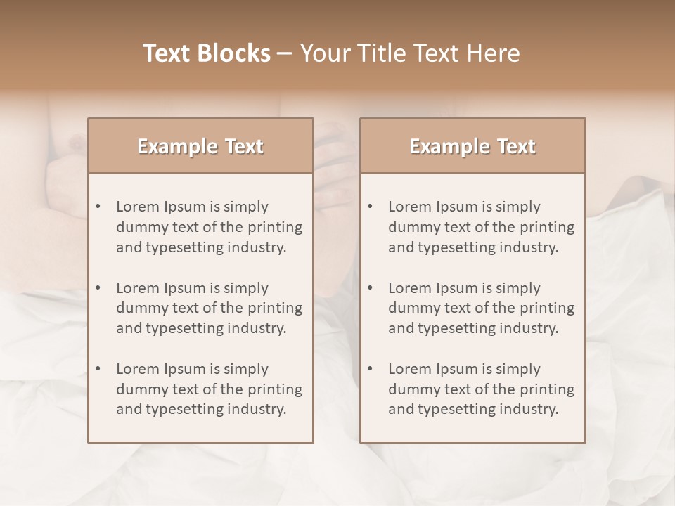 A Man And Woman Laying In Bed With Their Arms Crossed PowerPoint Template