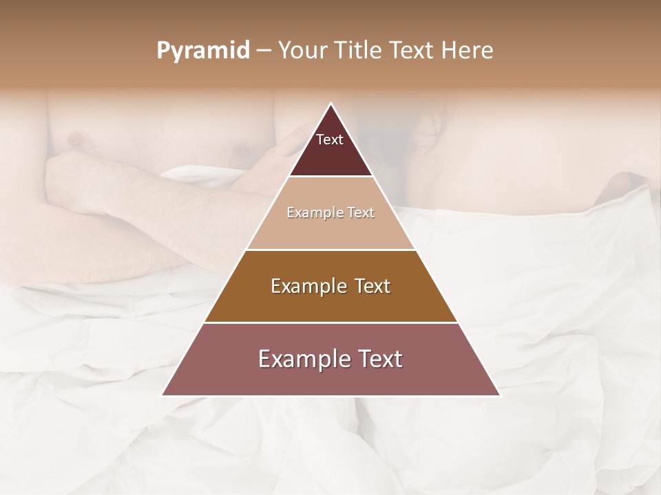 A Man And Woman Laying In Bed With Their Arms Crossed PowerPoint Template