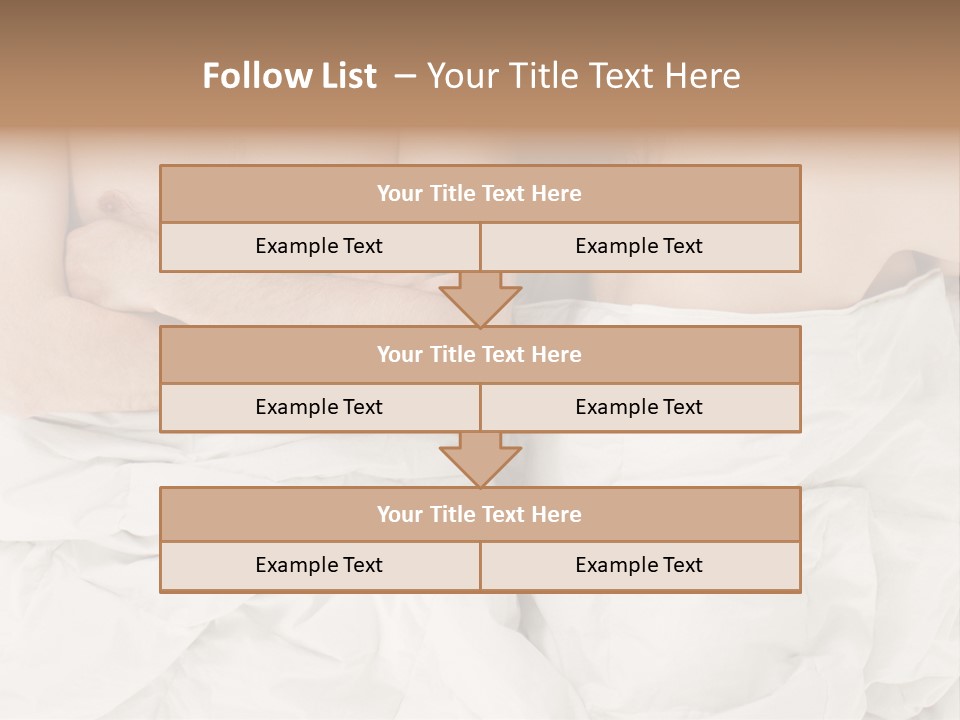 A Man And Woman Laying In Bed With Their Arms Crossed PowerPoint Template