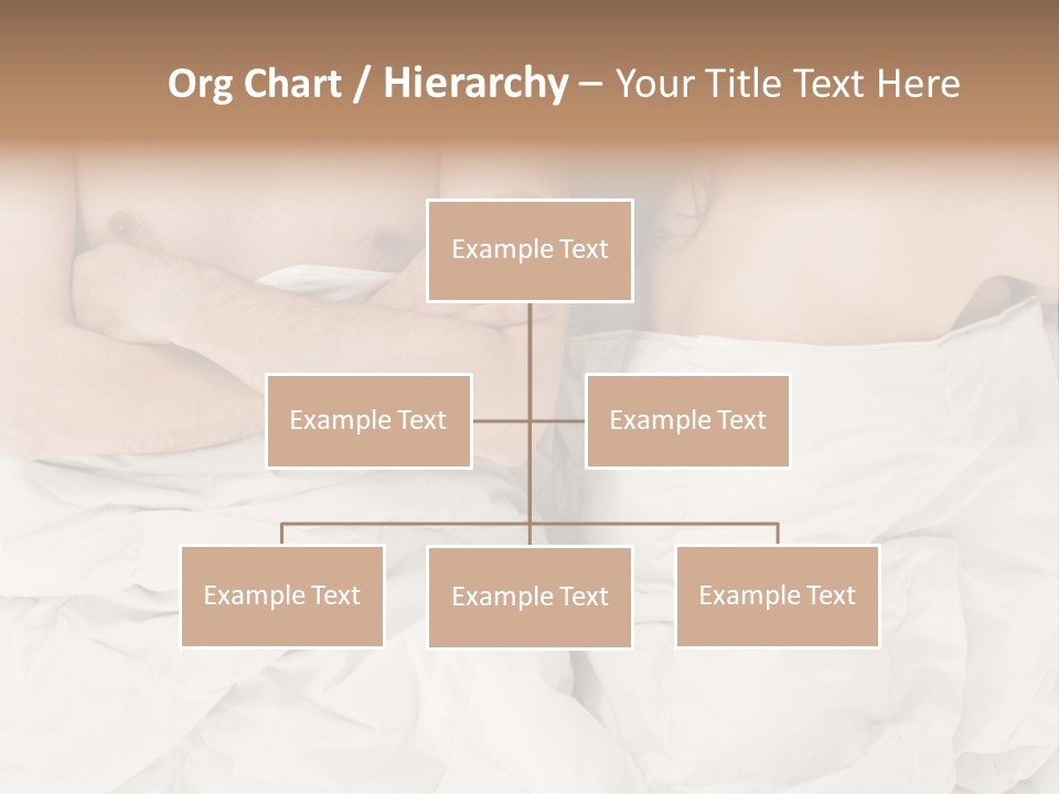 A Man And Woman Laying In Bed With Their Arms Crossed PowerPoint Template