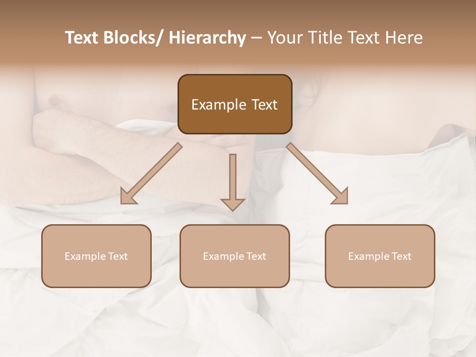 A Man And Woman Laying In Bed With Their Arms Crossed PowerPoint Template