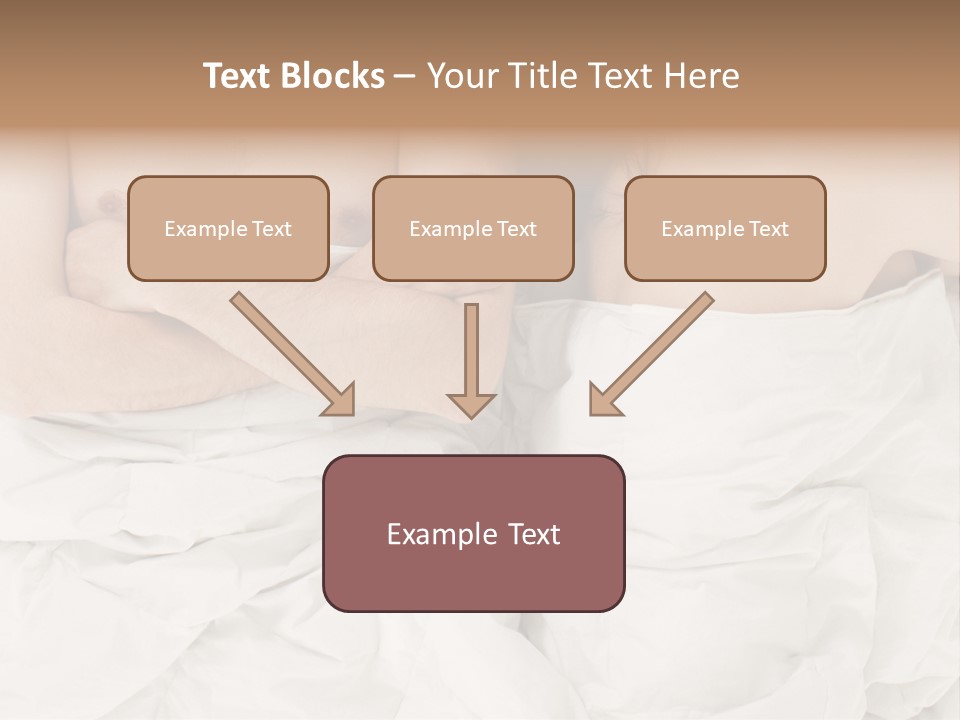 A Man And Woman Laying In Bed With Their Arms Crossed PowerPoint Template
