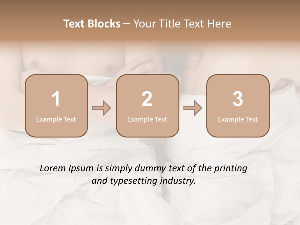 A Man And Woman Laying In Bed With Their Arms Crossed PowerPoint Template