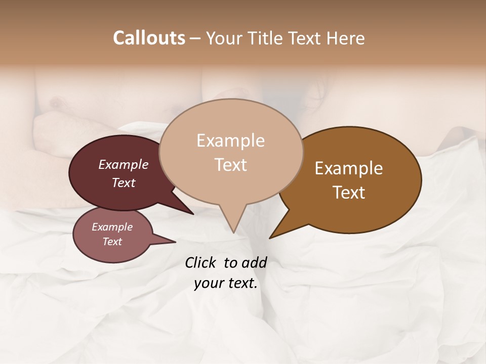 A Man And Woman Laying In Bed With Their Arms Crossed PowerPoint Template