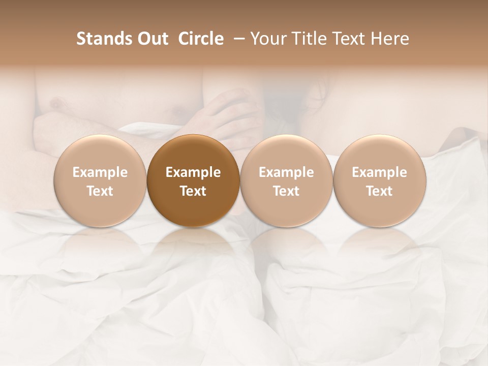 A Man And Woman Laying In Bed With Their Arms Crossed PowerPoint Template