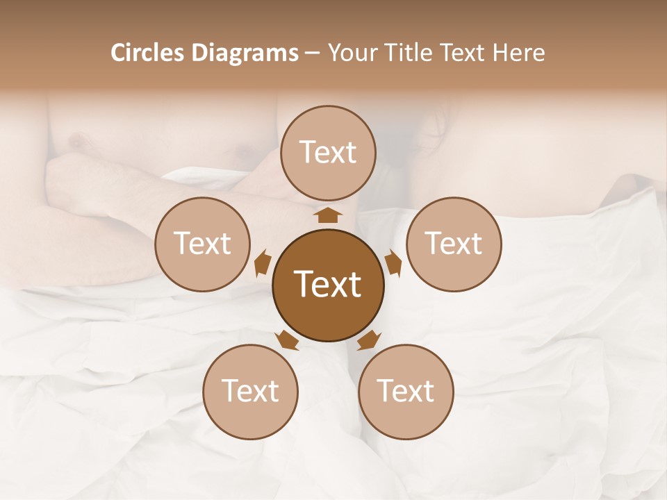 A Man And Woman Laying In Bed With Their Arms Crossed PowerPoint Template