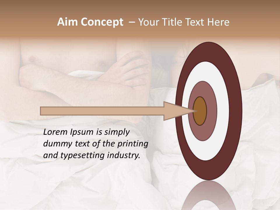 A Man And Woman Laying In Bed With Their Arms Crossed PowerPoint Template