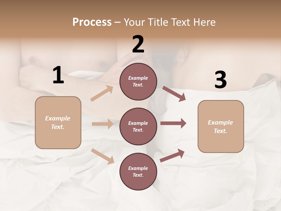 A Man And Woman Laying In Bed With Their Arms Crossed PowerPoint Template