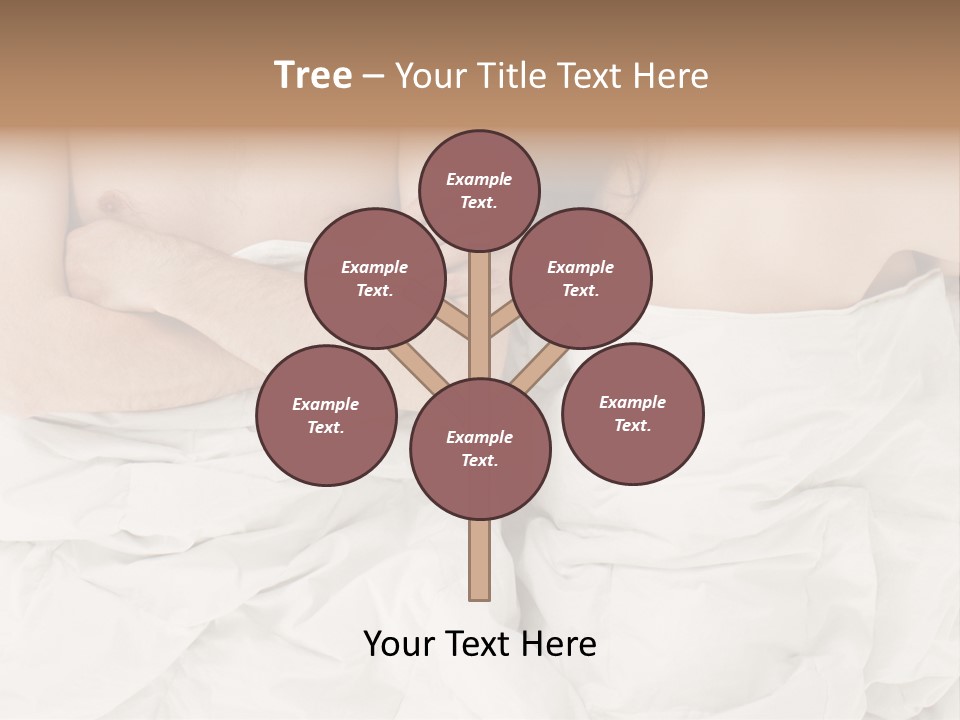 A Man And Woman Laying In Bed With Their Arms Crossed PowerPoint Template