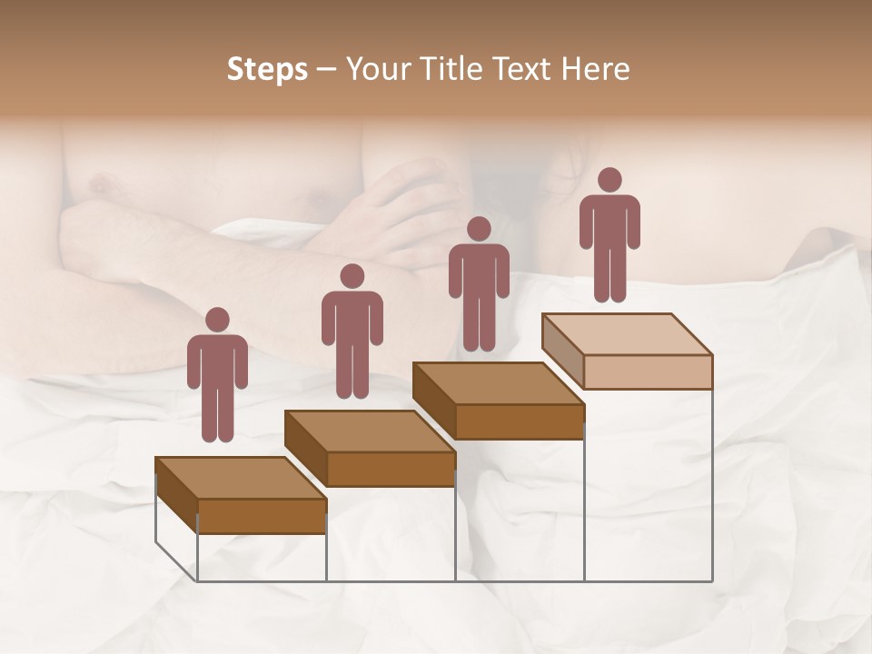 A Man And Woman Laying In Bed With Their Arms Crossed PowerPoint Template