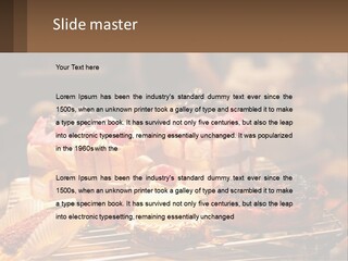 A Table Topped With Cakes And Pastries Covered In Icing PowerPoint Template