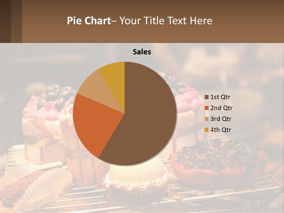 A Table Topped With Cakes And Pastries Covered In Icing PowerPoint Template