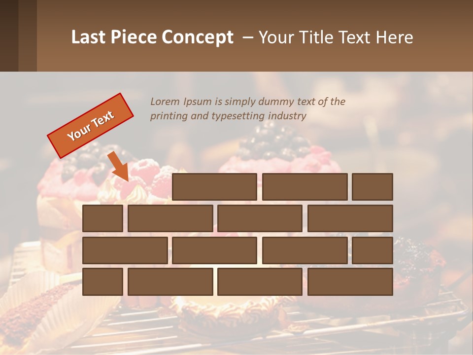 A Table Topped With Cakes And Pastries Covered In Icing PowerPoint Template