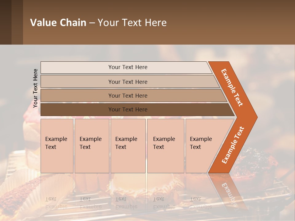 A Table Topped With Cakes And Pastries Covered In Icing PowerPoint Template