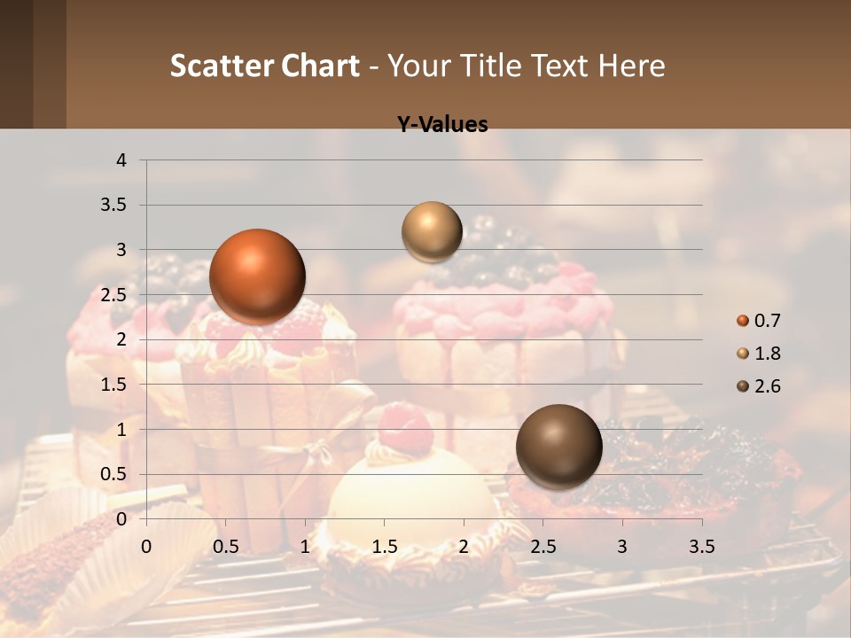 A Table Topped With Cakes And Pastries Covered In Icing PowerPoint Template