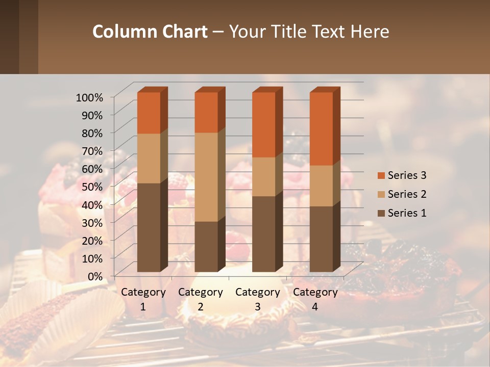 A Table Topped With Cakes And Pastries Covered In Icing PowerPoint Template