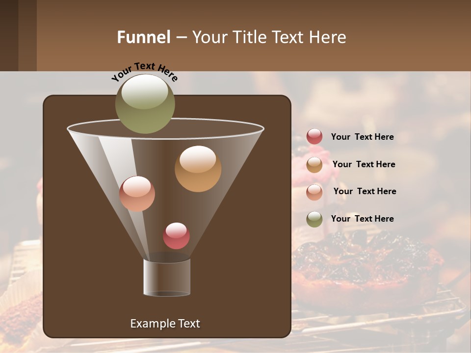 A Table Topped With Cakes And Pastries Covered In Icing PowerPoint Template